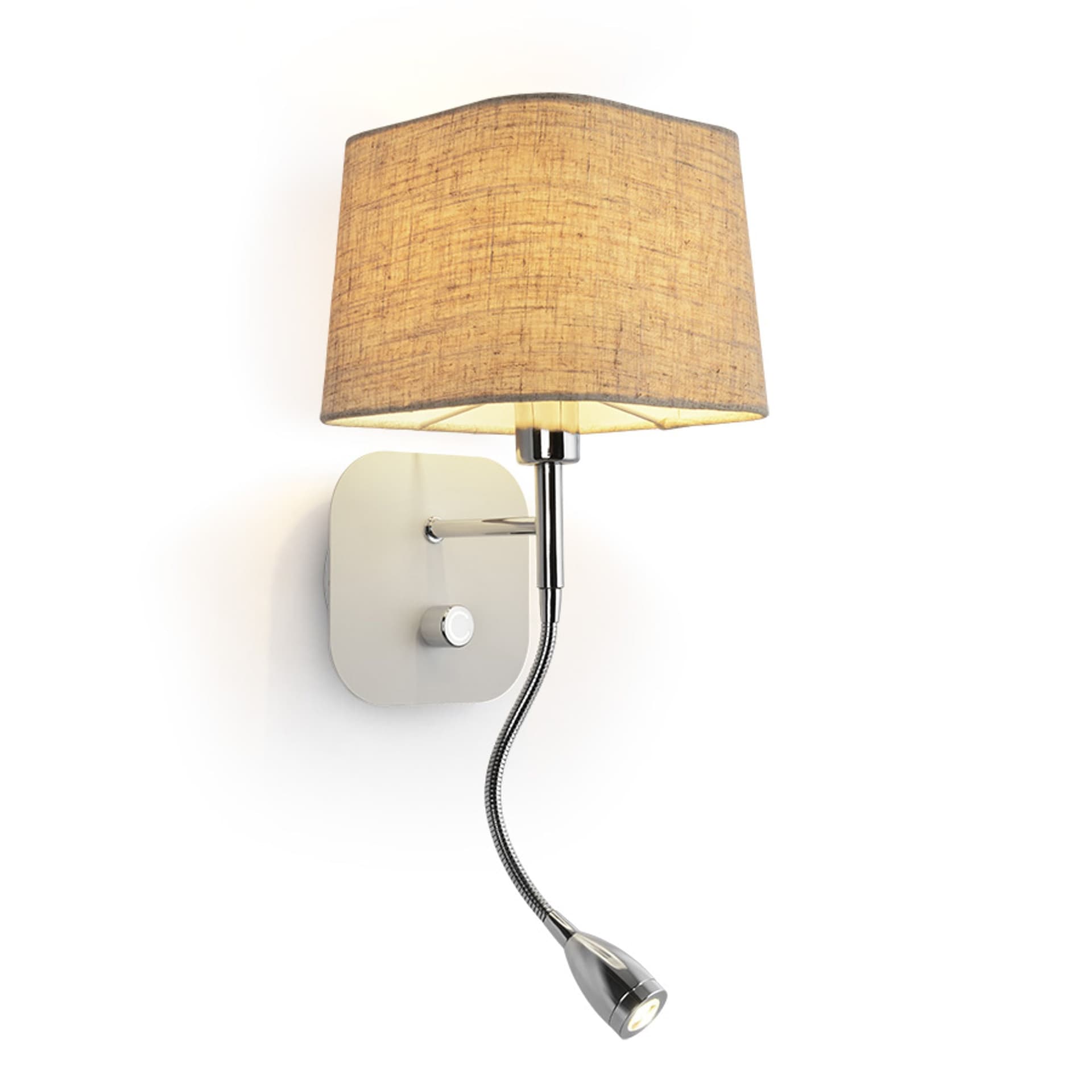 Aplică de perete Rendl Perth LED bej/alb crom 7+3W 3000K E14 230V