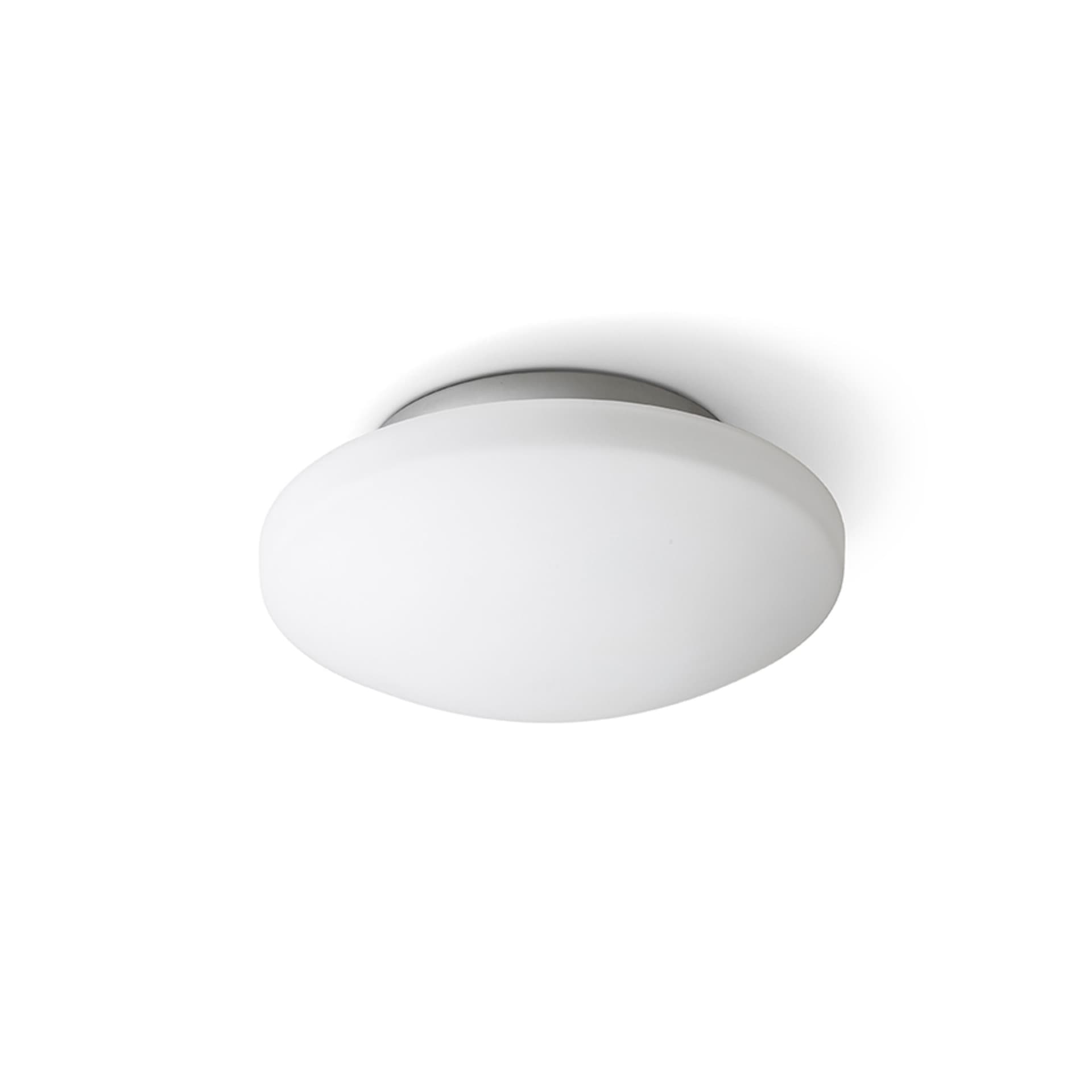 Plafonieră Rendl Sara LED 26 cm, sticlă opal/crom, 12W, IP44, 3000K