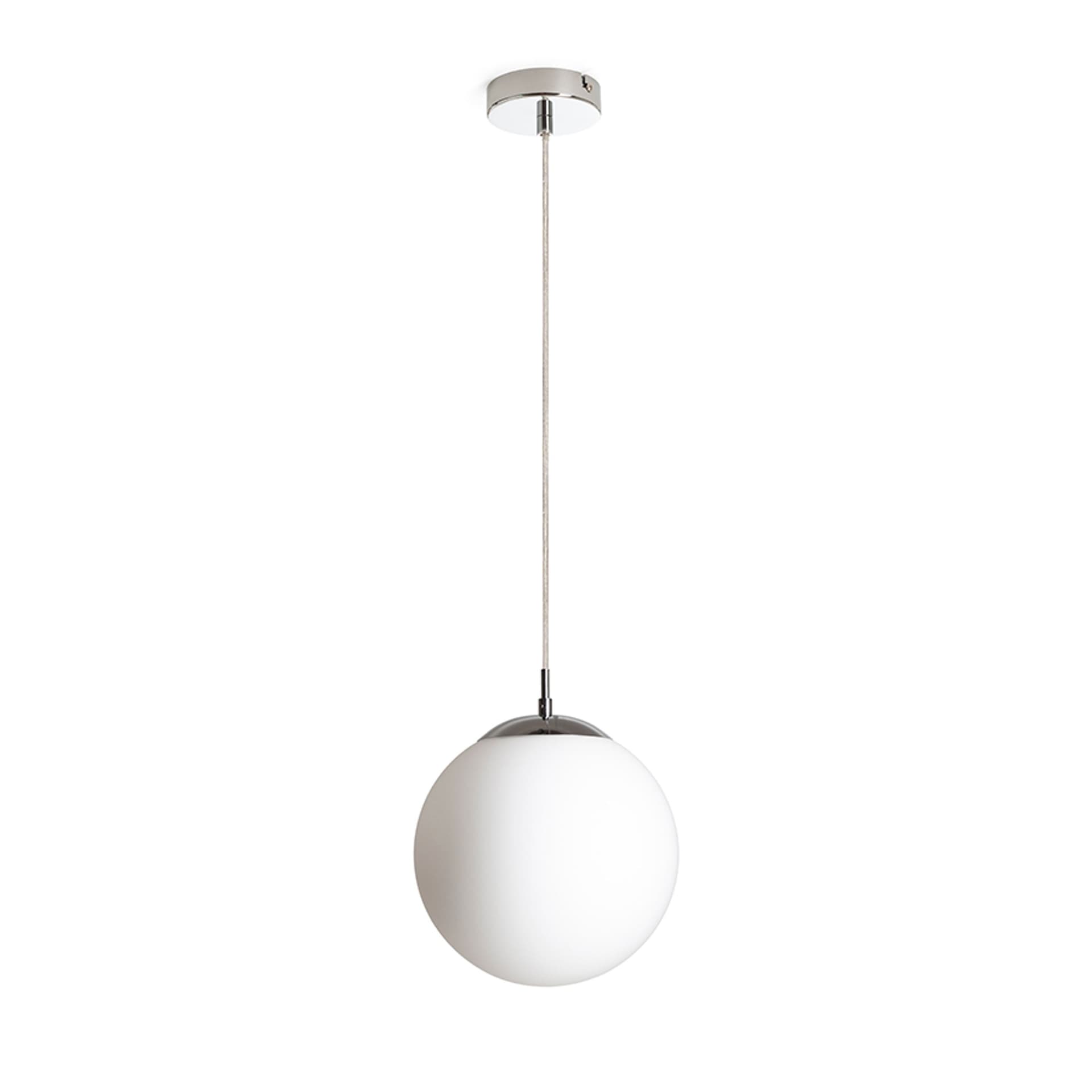 Suspensie Rendl Luna 25, sticlă opal/crom, 230V, LED E27, 15W