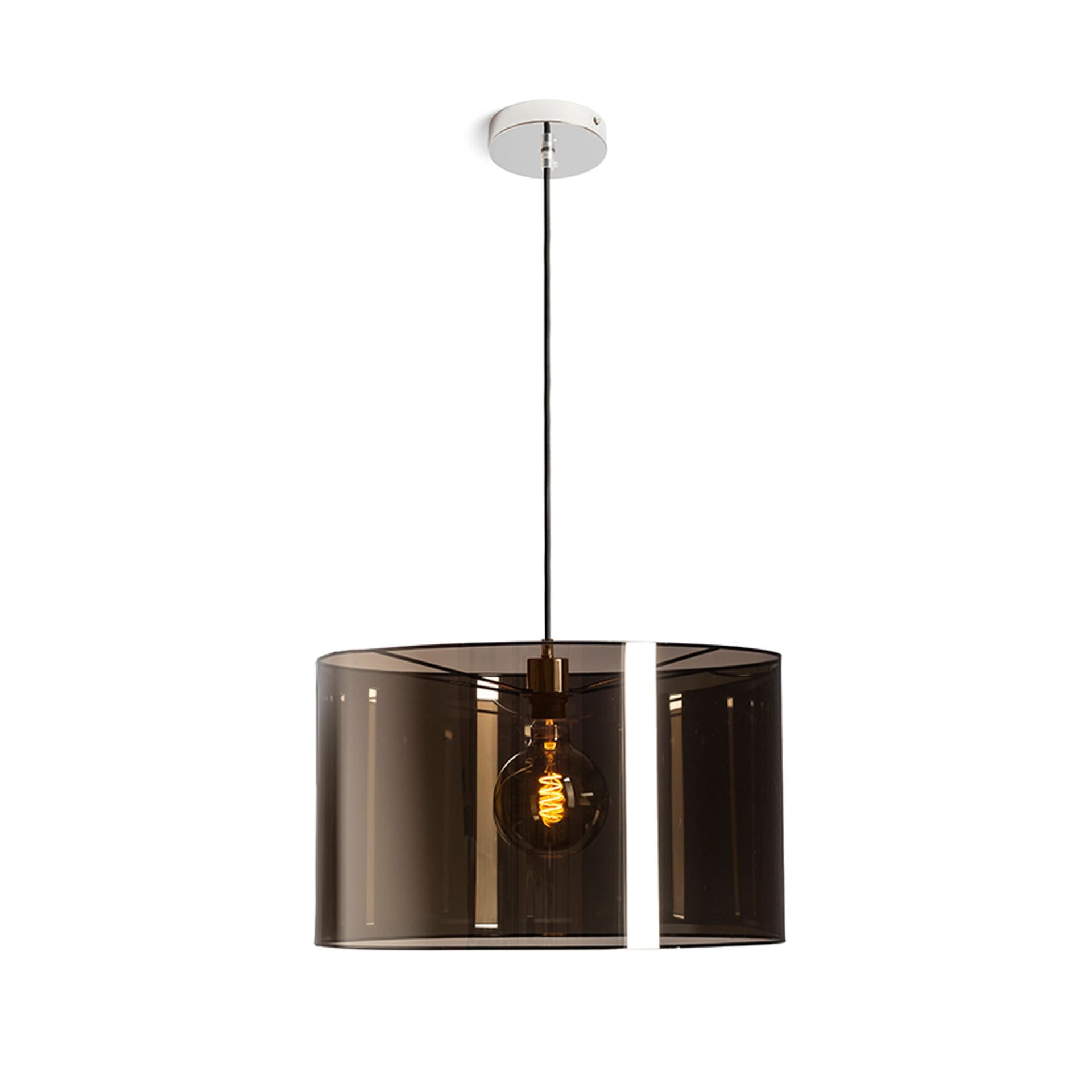 RENDL FANCY 50/30 suspendat, folie fumurie, 230V, LED, E27, 15W