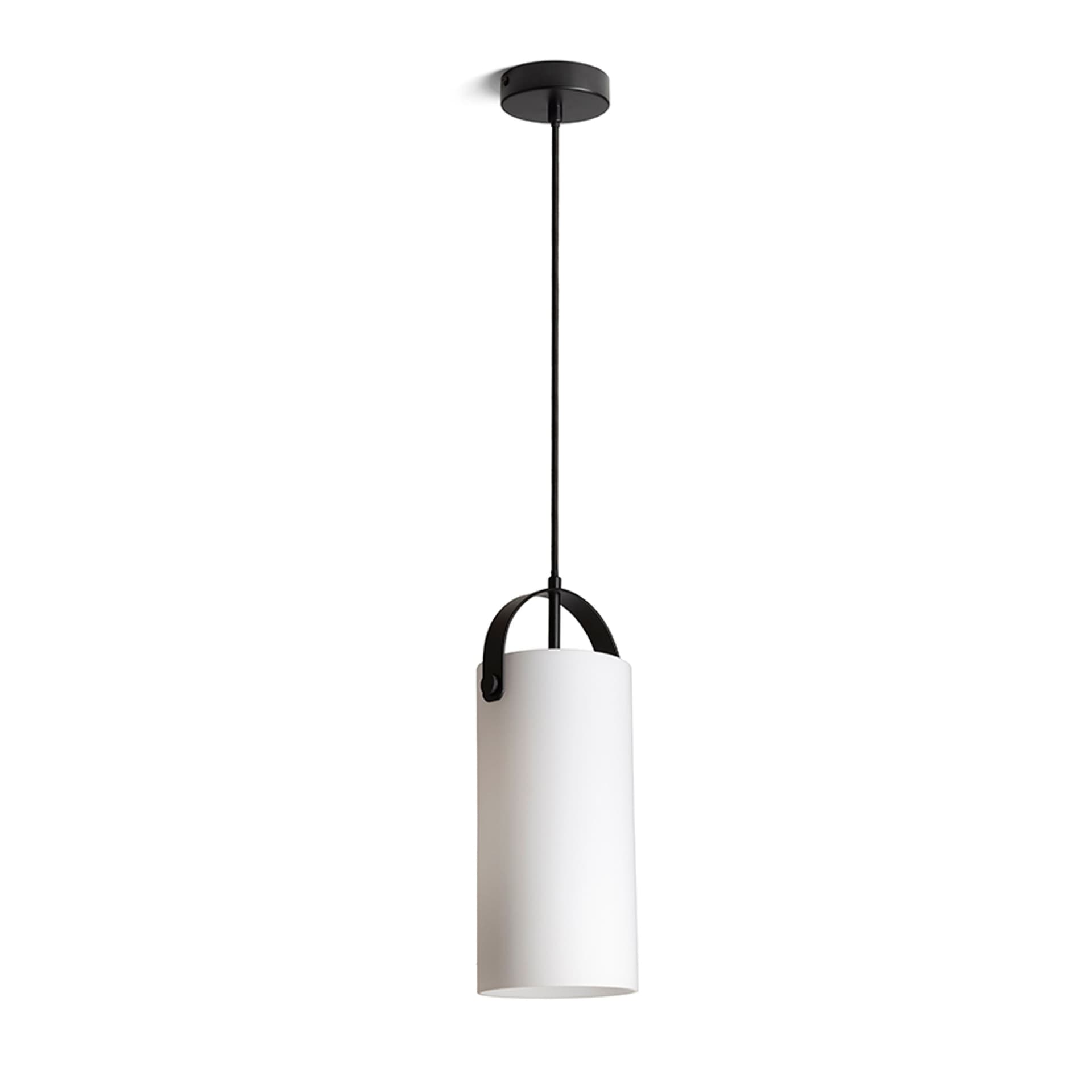 Rendl Julietta 31 suspensie sticlă opal/negru, 230V, LED, E27, 15W