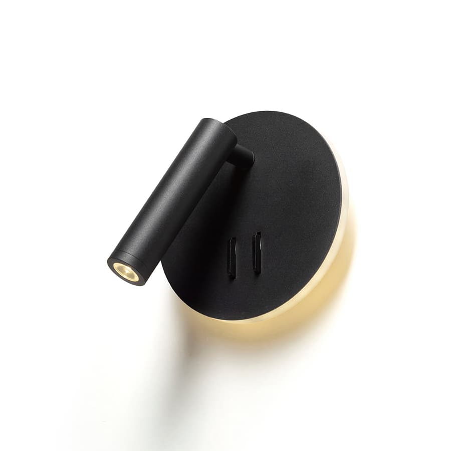 RENDL THALIA de perete negru acril satinat 230V LED 6+3W 3000K