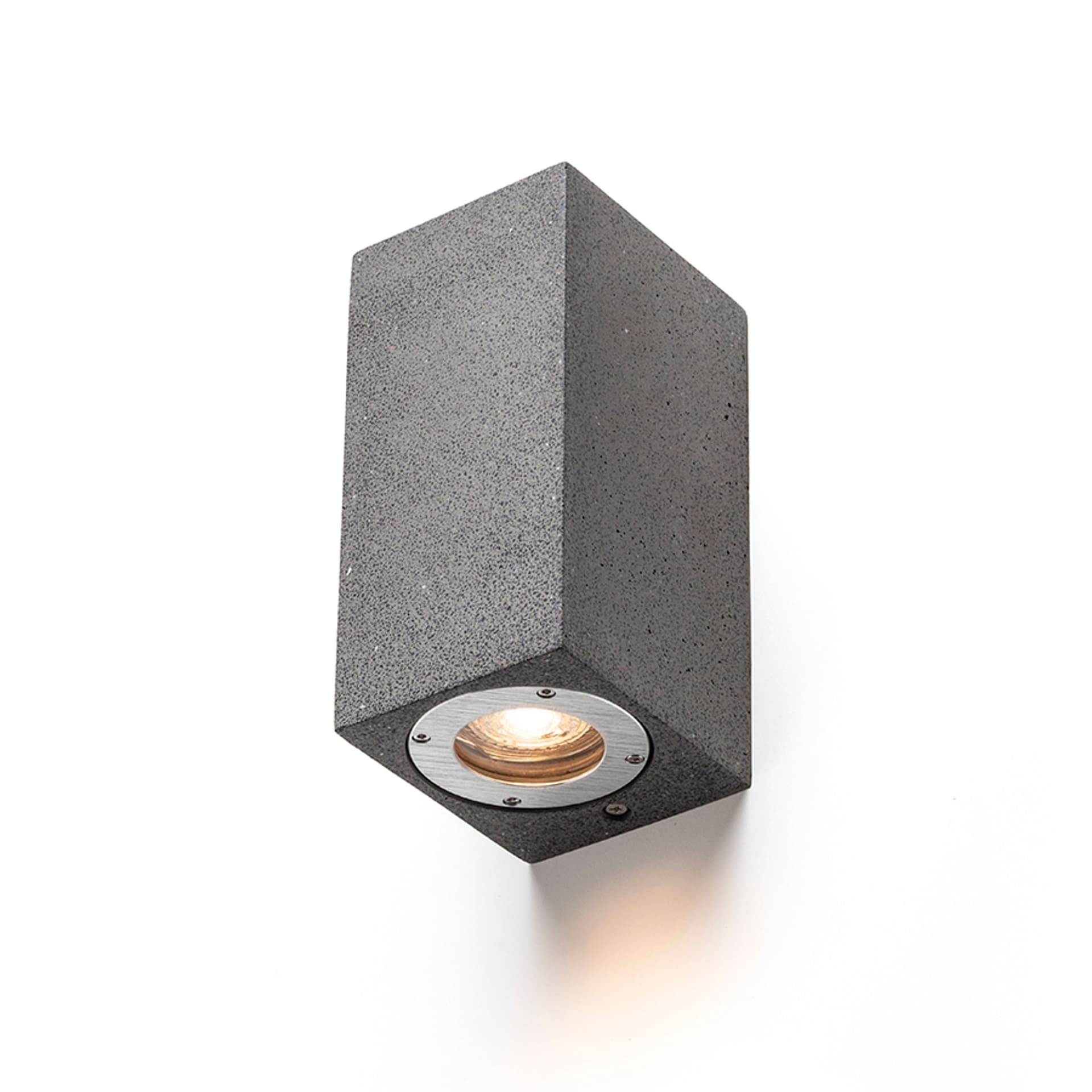 Aplica de perete Rendl Kane II, beton, gri închis, LED GU10 2x5W, IP65