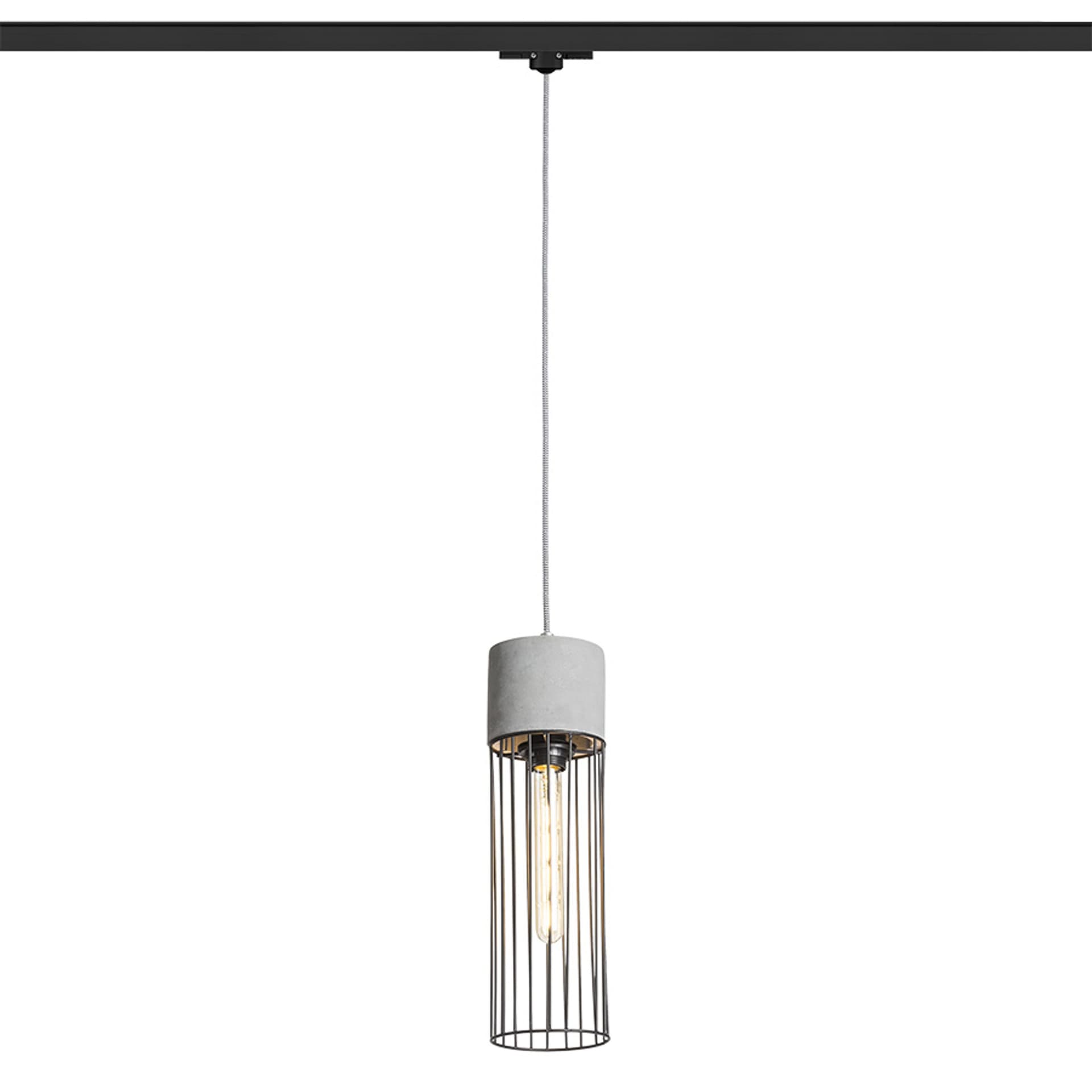 Corp de iluminat pe șină Rendl, beton/negru, LED 11W