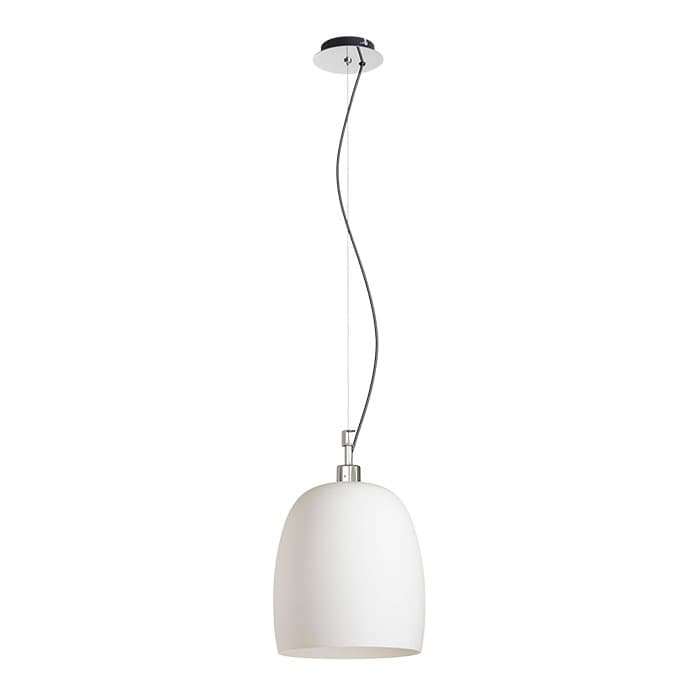 Suspensie COROA New 28, sticlă opal/crom, 230V, LED, E27, 15W