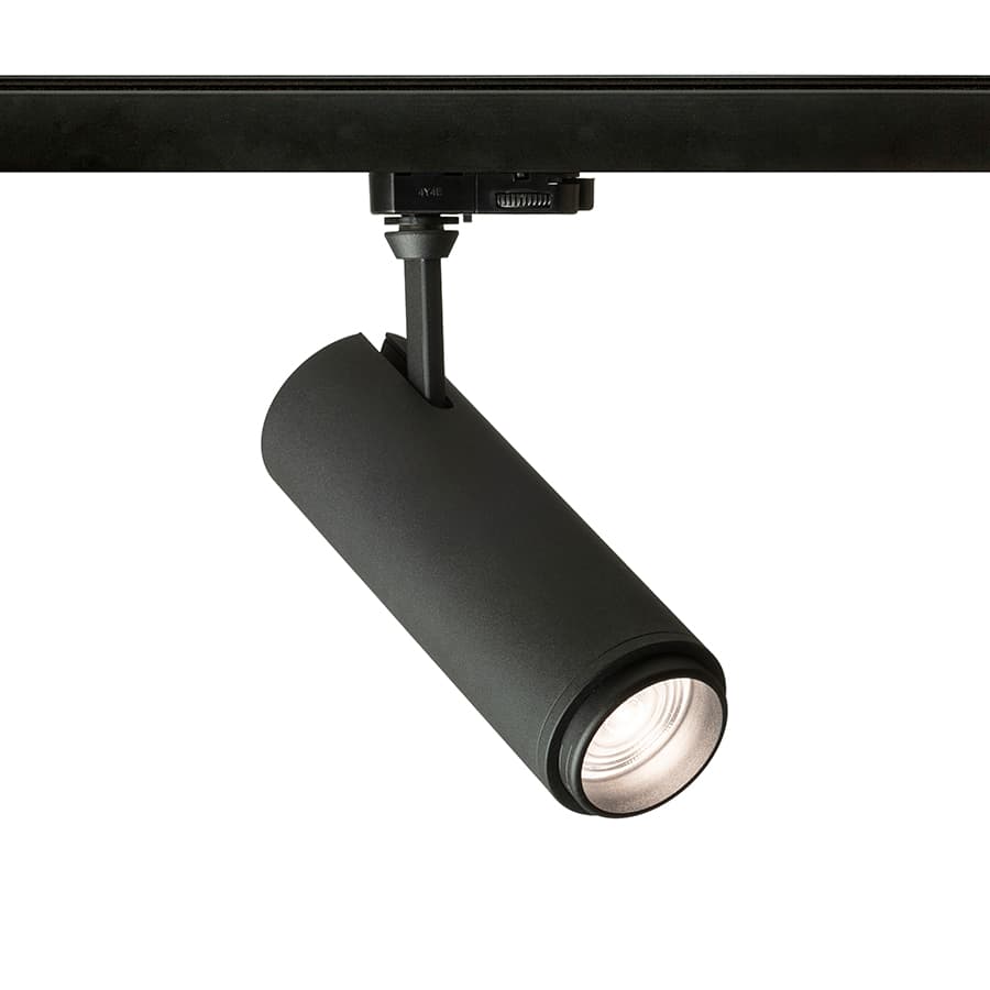 RENDL FOCUS 20 DIMM pentru șină cu 3-circuite negru 230V LED 20W 10 60° 3000K 4000K 5000K