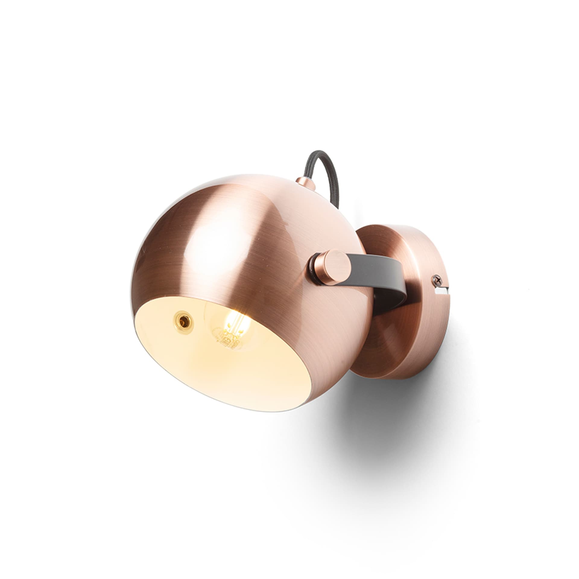 RENDL AGNETA aplicat cupru periat/negru 230V LED E27 11W