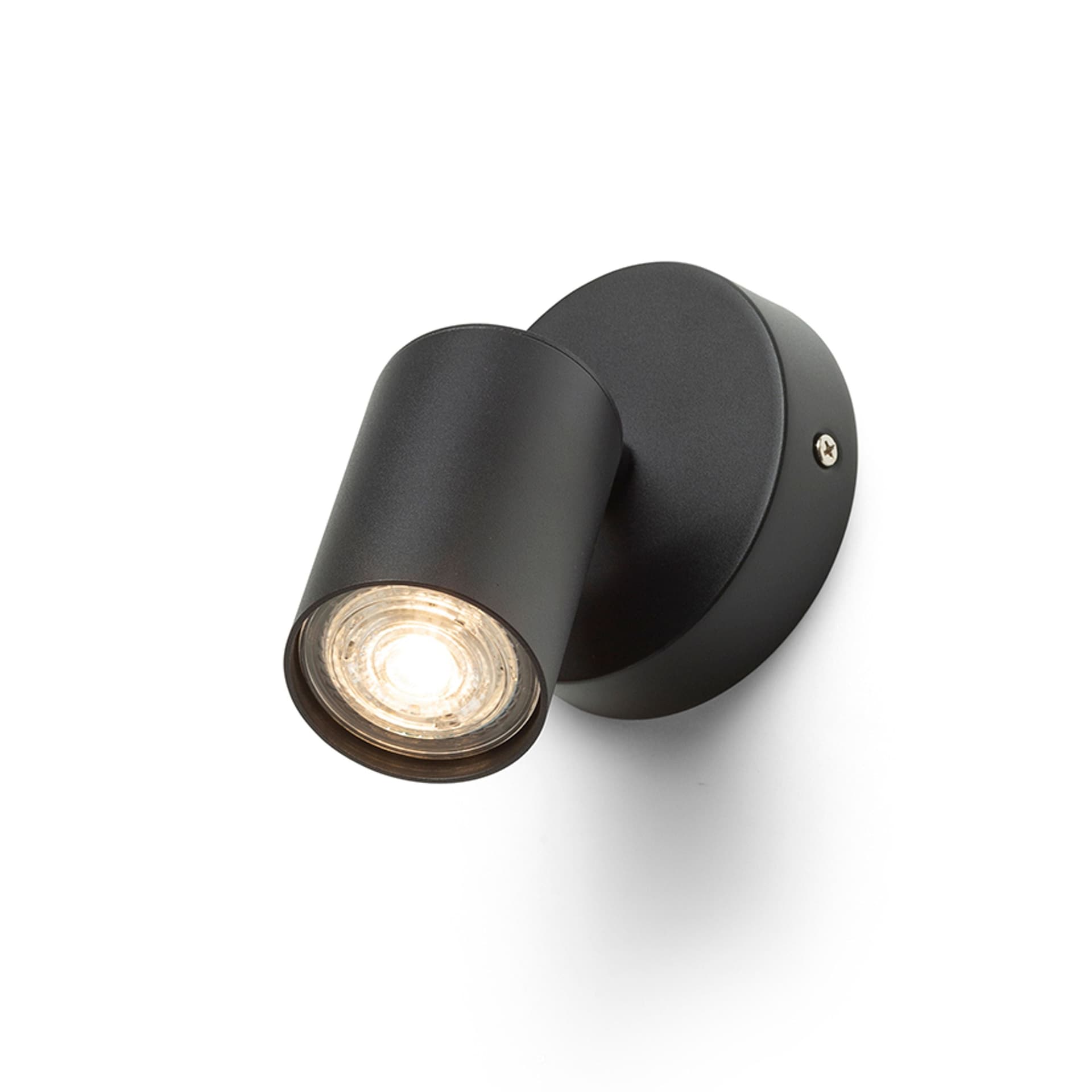 Spot LED Rendl Dude R aplicat, negru, 230V, GU10, 9W