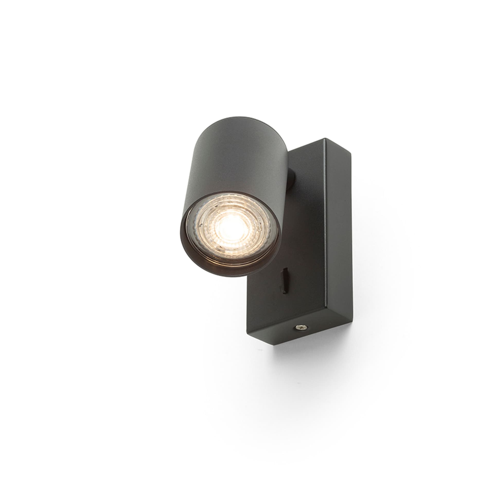 Aplica de perete neagră Rendl DUDE, LED, GU10, 9W, 230V