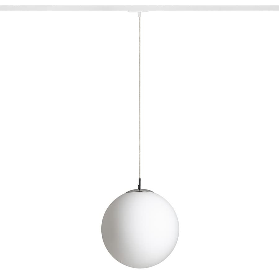 RENDL LUNA 30 pentru șină cu 1-circuit sticlă opal/crom 230V LED E27 15W