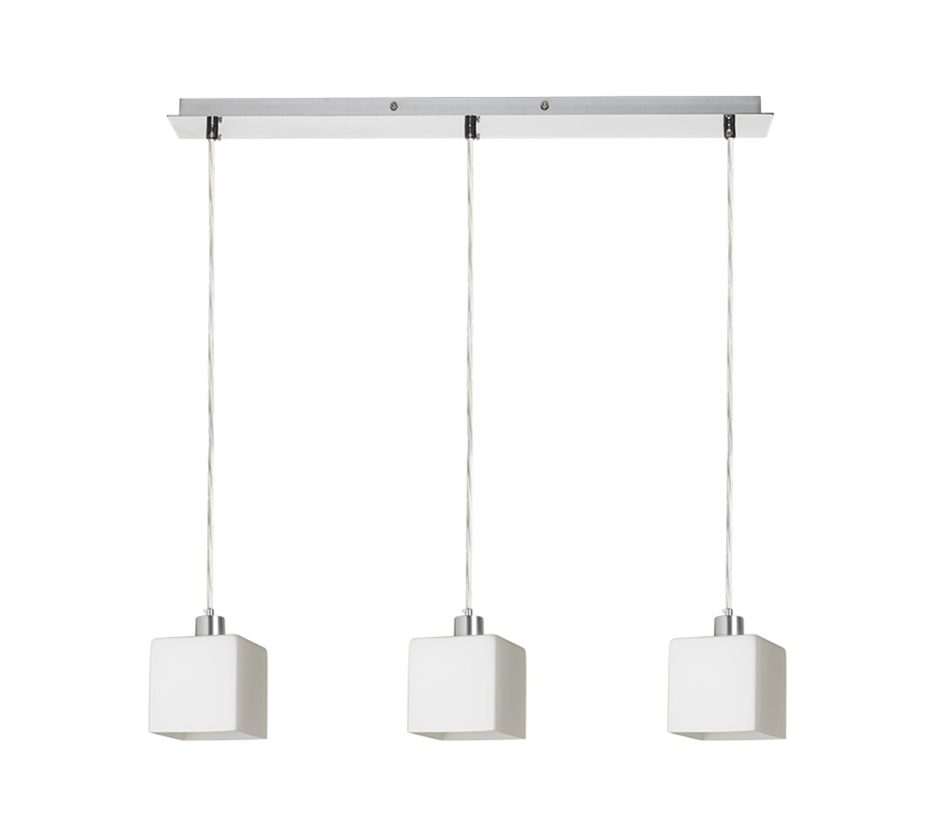 Rendl DADOS III 60 suspendat, sticlă opal/crom, LED E27, 3x11W, 230V