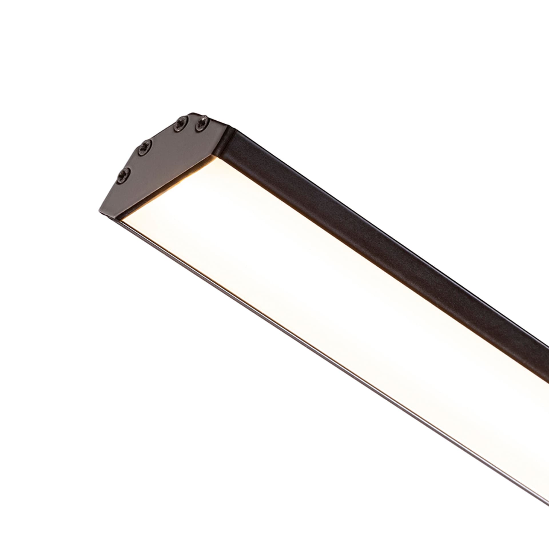 Profil LED J montat pe suprafață 1 m negru, acrilic mat/aluminiu