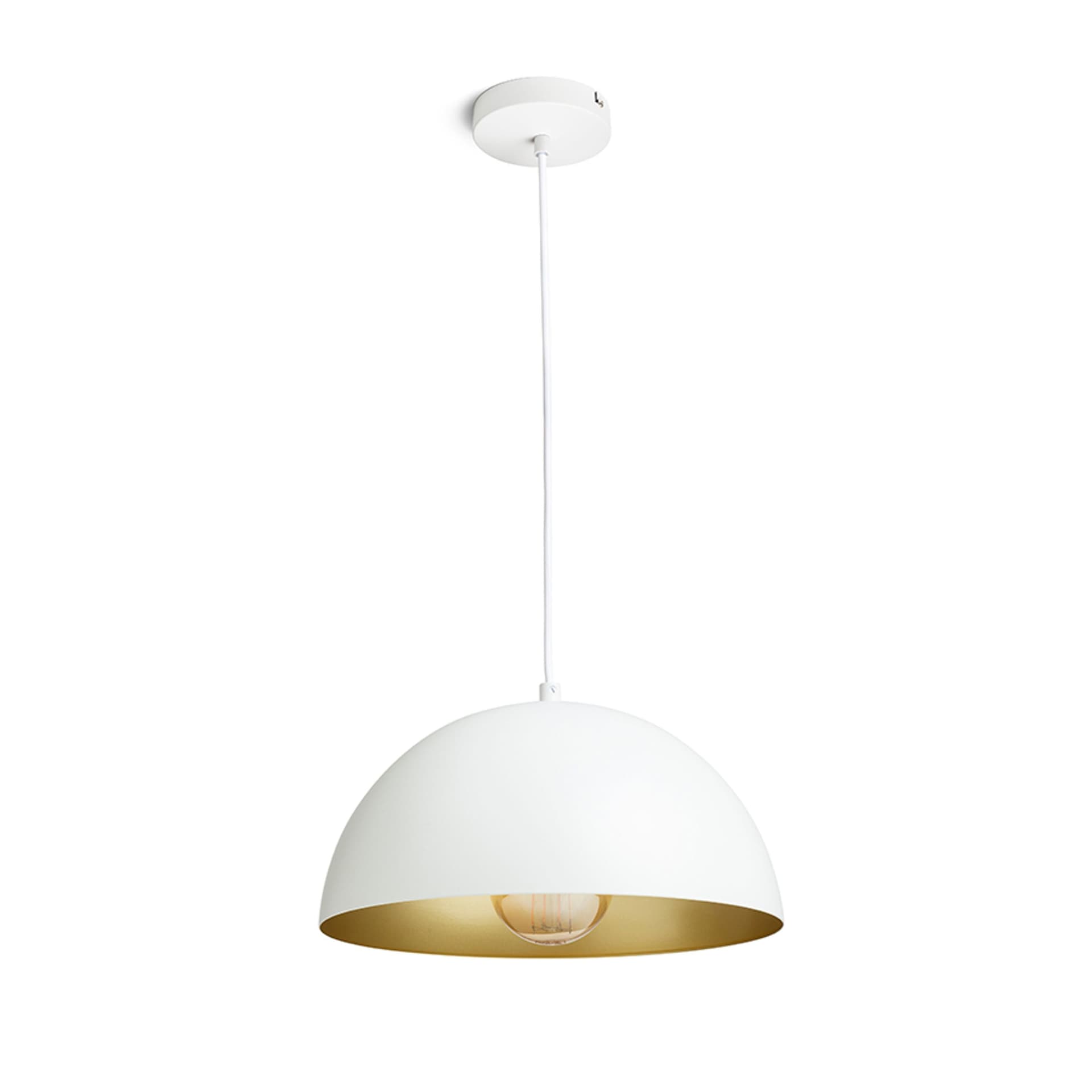 Suspensie GLADYS 30 alb/auriu 230V LED E27 15W