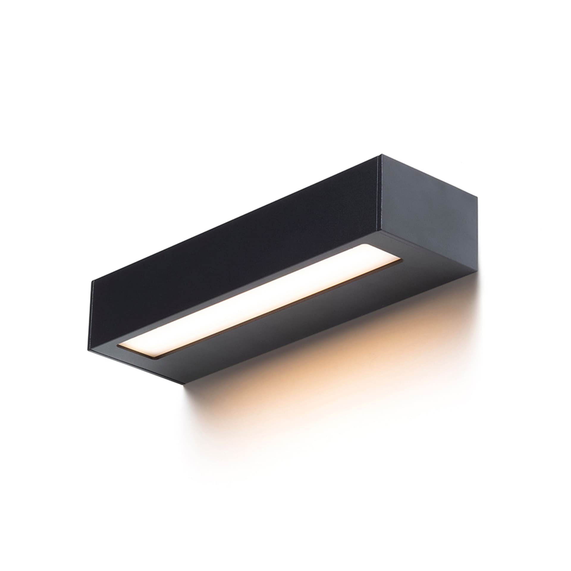 Aplică de perete exterior Rendl, negru mat, 3000K, 2x6W