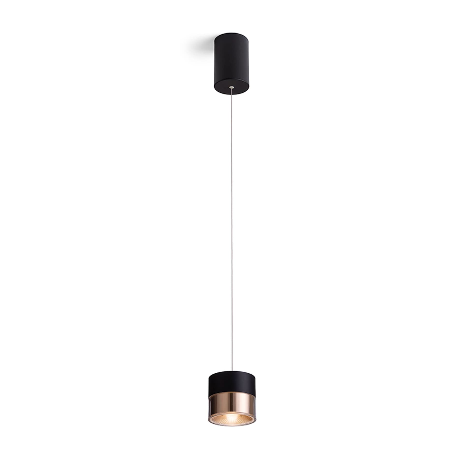 Pendul Rendl negru/auriu, reglabil, LED 15W