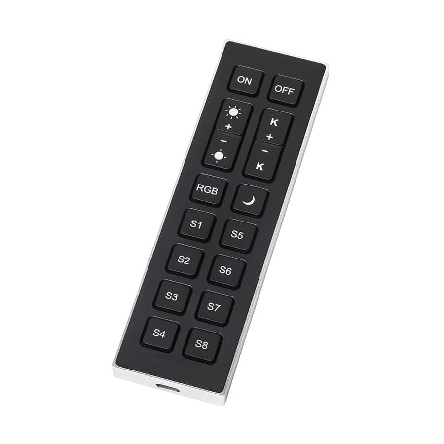 Telecomandă Rendl pentru sistem pe șină, negru/gri argintiu