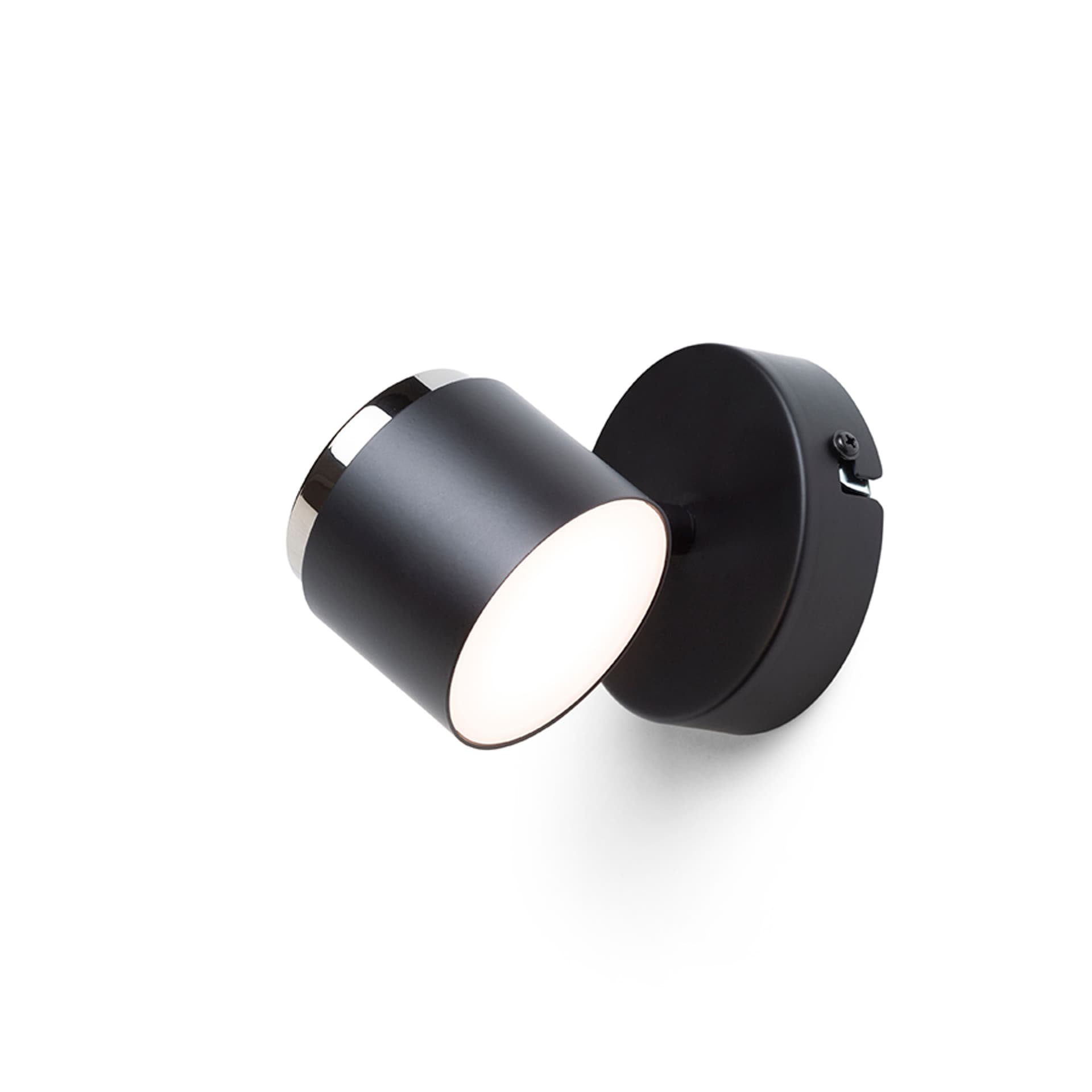 Aplică de perete Rendl Nova I, negru-crom, LED 4,2W, 3000K