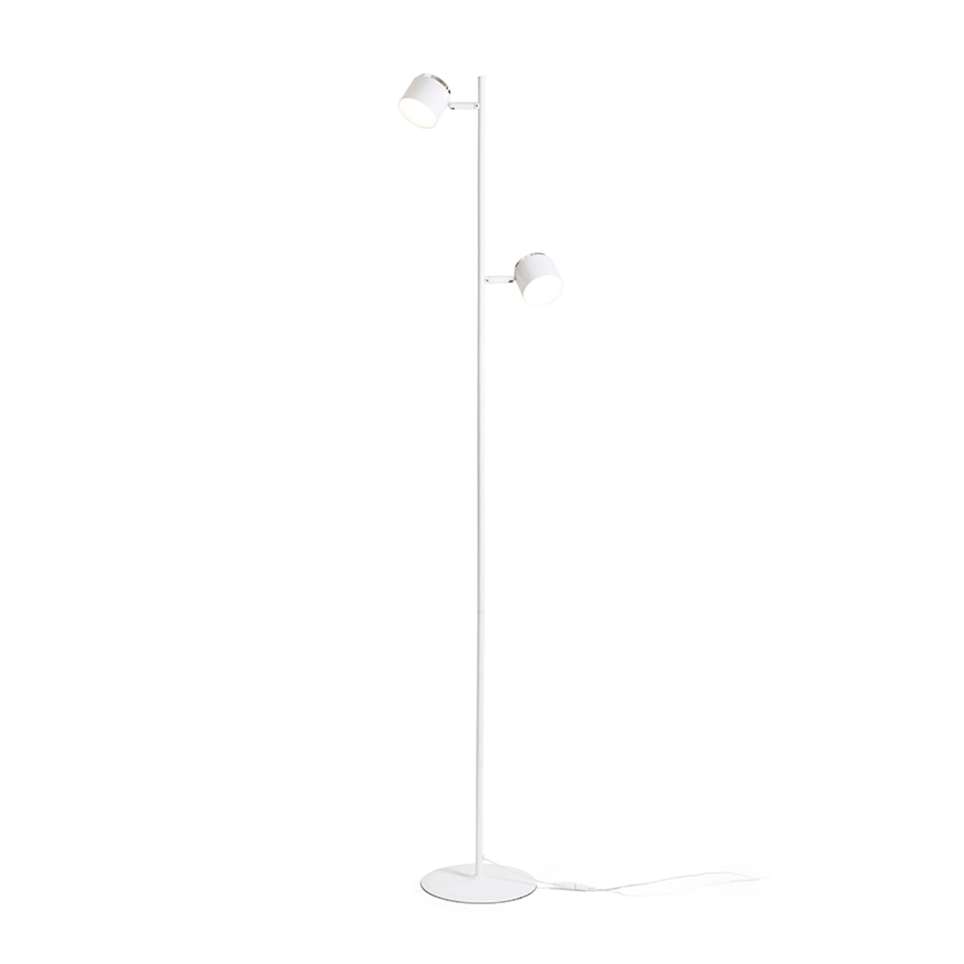 Lampă de podea Rendl Nova II alb crom/acrilic mat LED 2x3.5W 3000K
