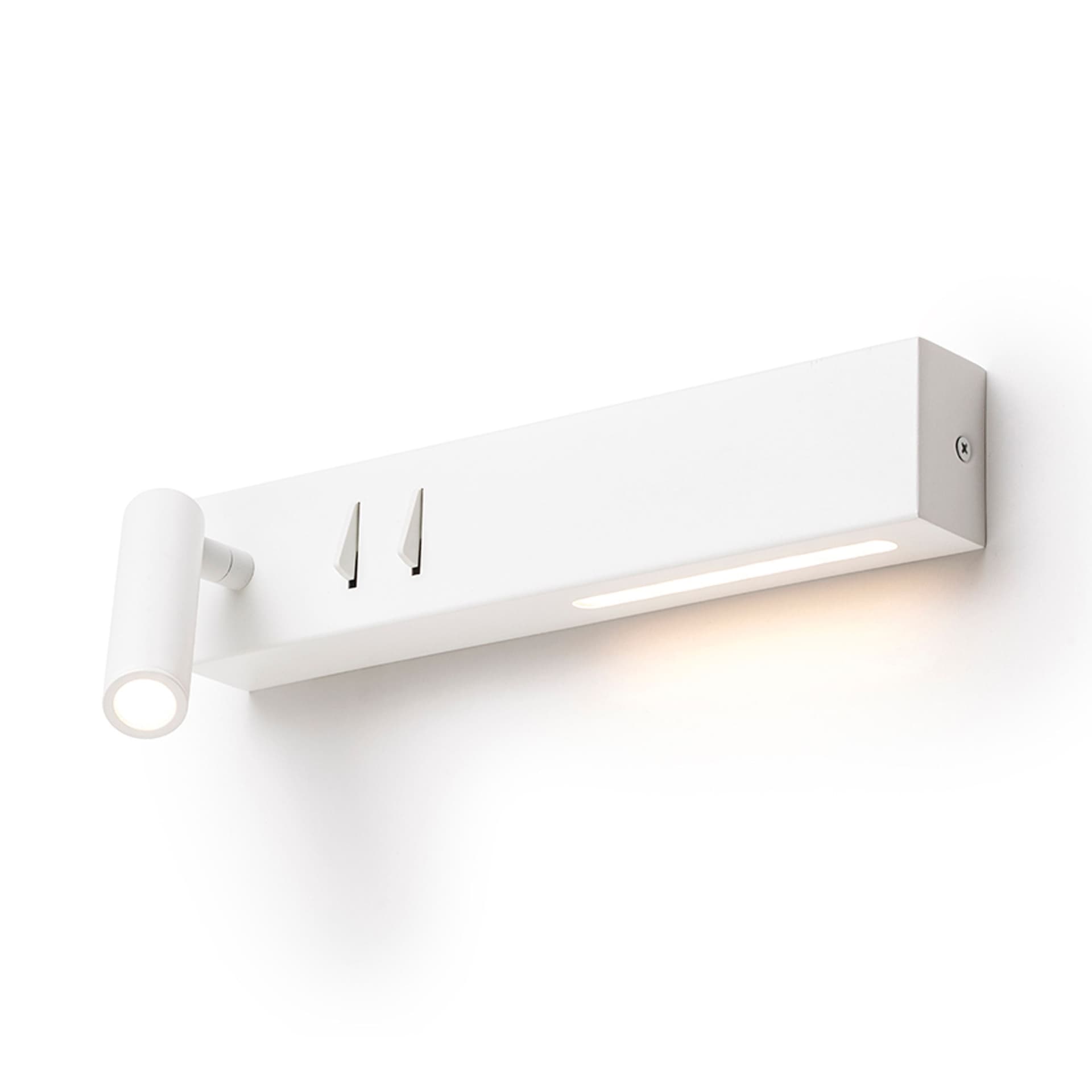 Aplică de perete Rendl Odeon, alb, LED 8+3W, 3000K, 30°