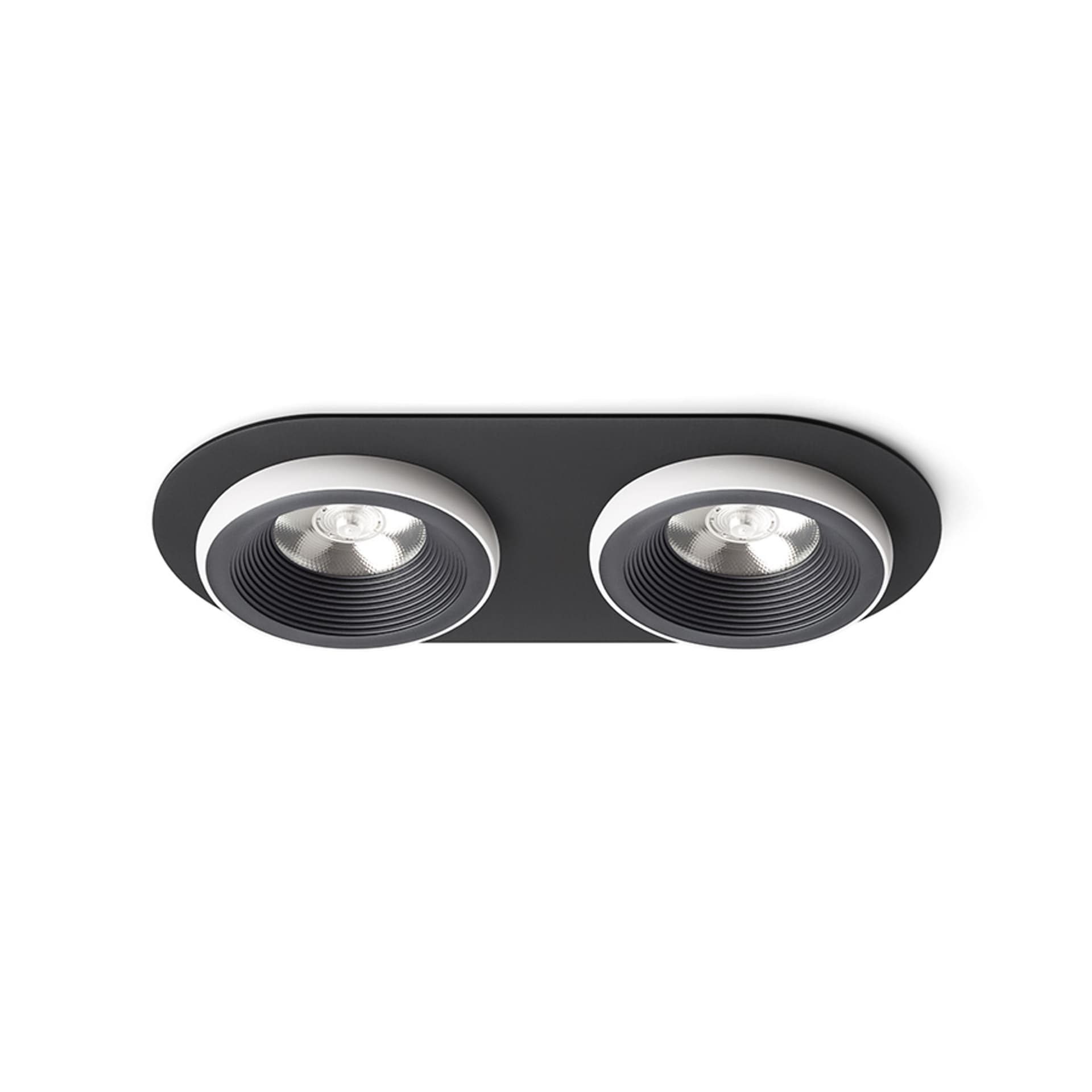 Corp încastrat Rendl negru/alb, lumină caldă 3000K
