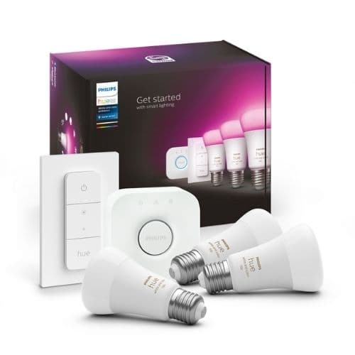 HUE Starter Kit 9W LED RGB A19 E27 BT 3bec bridge dim