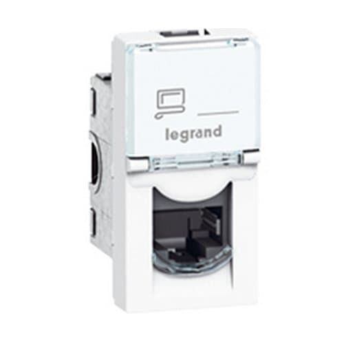 Priză RJ45 UTP cat 6 LEGRAND, alb, 1 modul