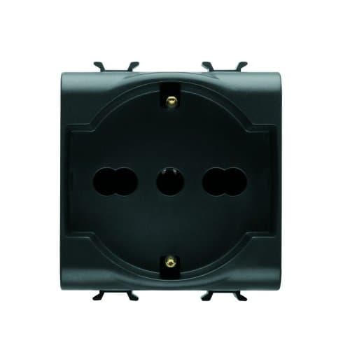 Priză pentru copii GEWISS Chorus, negru satin, 16A 2P+E
