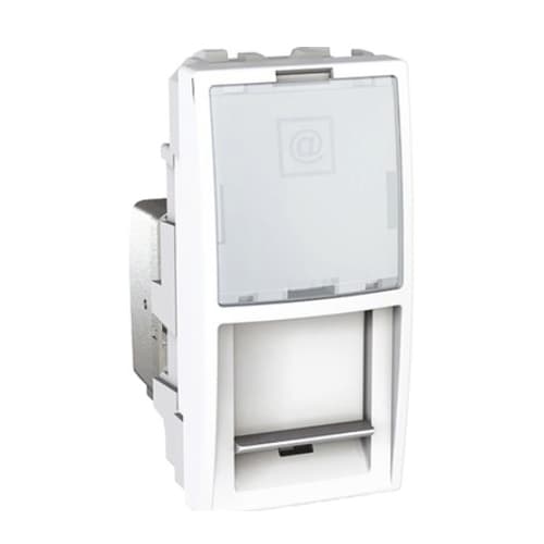 PRZ MGU3.410.18 Unica Priza RJ45 U / UTP cat 5 1 m Alb