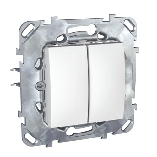 MGU50.211.18Z Unica Intrerupator dublu 10A 2 module Alb