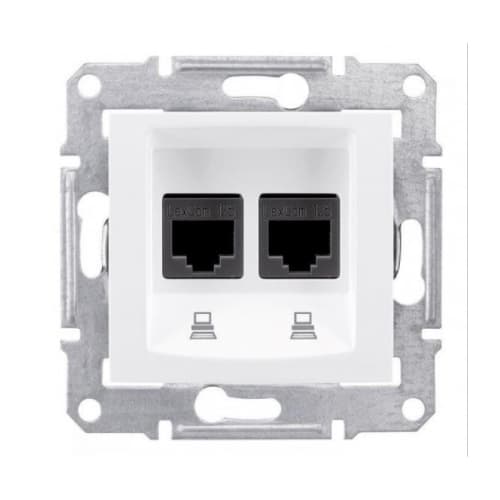 PRZ SDN4400121 Sedna Priza 2 x RJ45 UTP cat 5e Alb