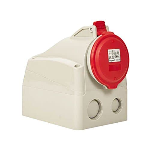 555259 Priză industrială fixă 4P+T 32A 230V, Roșu, IP44
