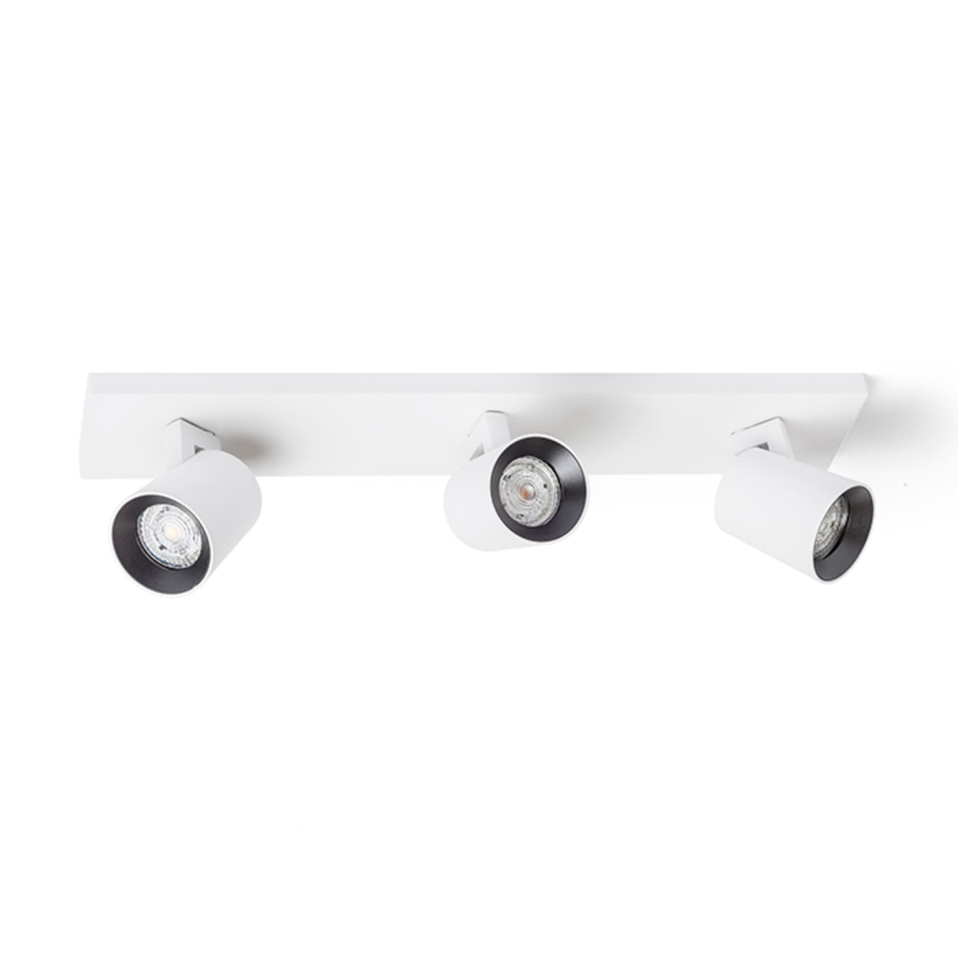 Spot aplicat Rendl Kenny III alb/negru 230V LED GU10 3x8W