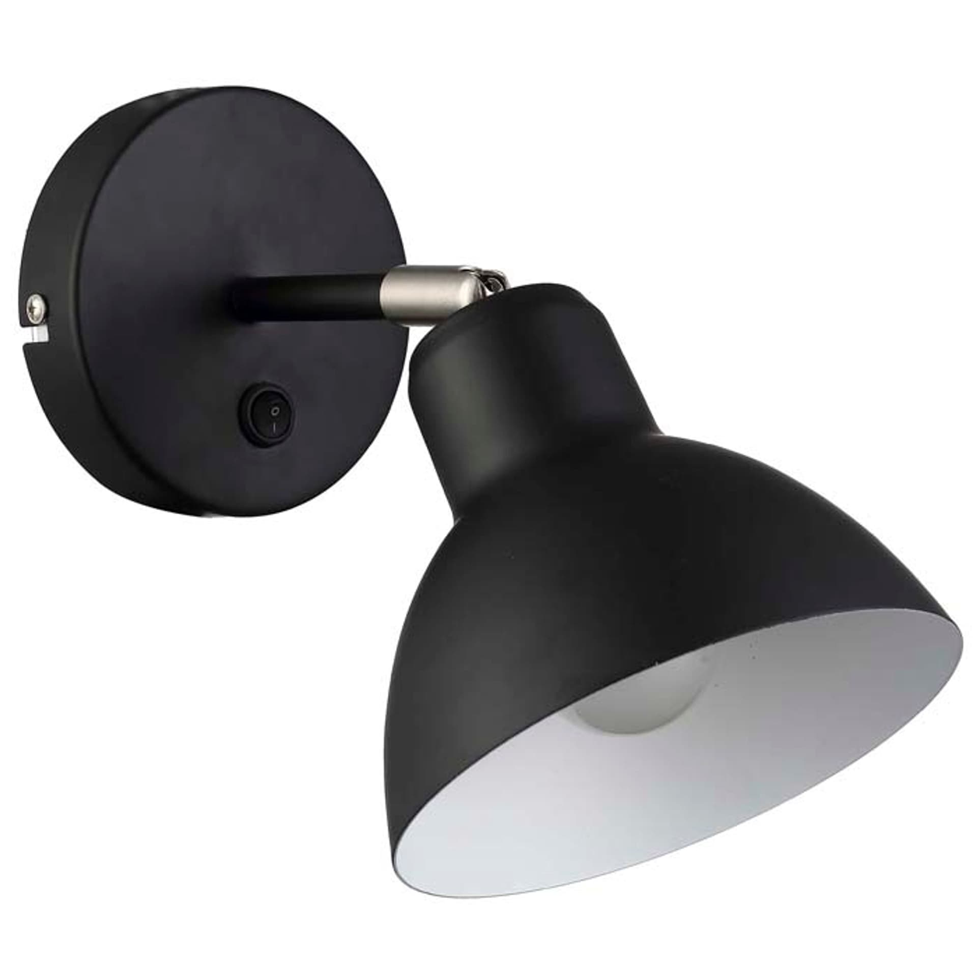 Aplică de perete Baroque, negru-crom, 230V, LED, soclu E27, 11W