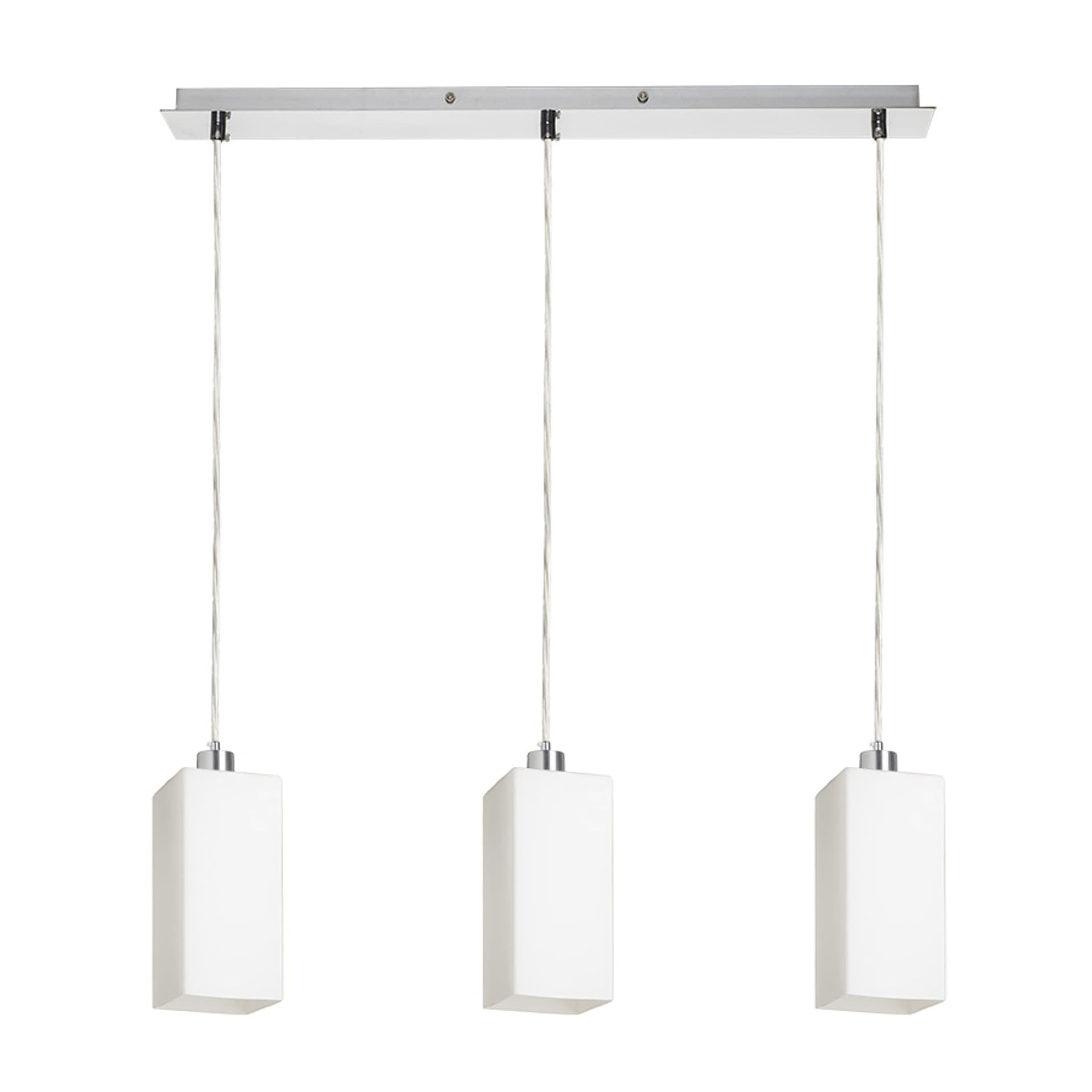 Corp suspendat Rendl LIZ III 60, sticlă opal/crom, E27, 3x15W, 230V